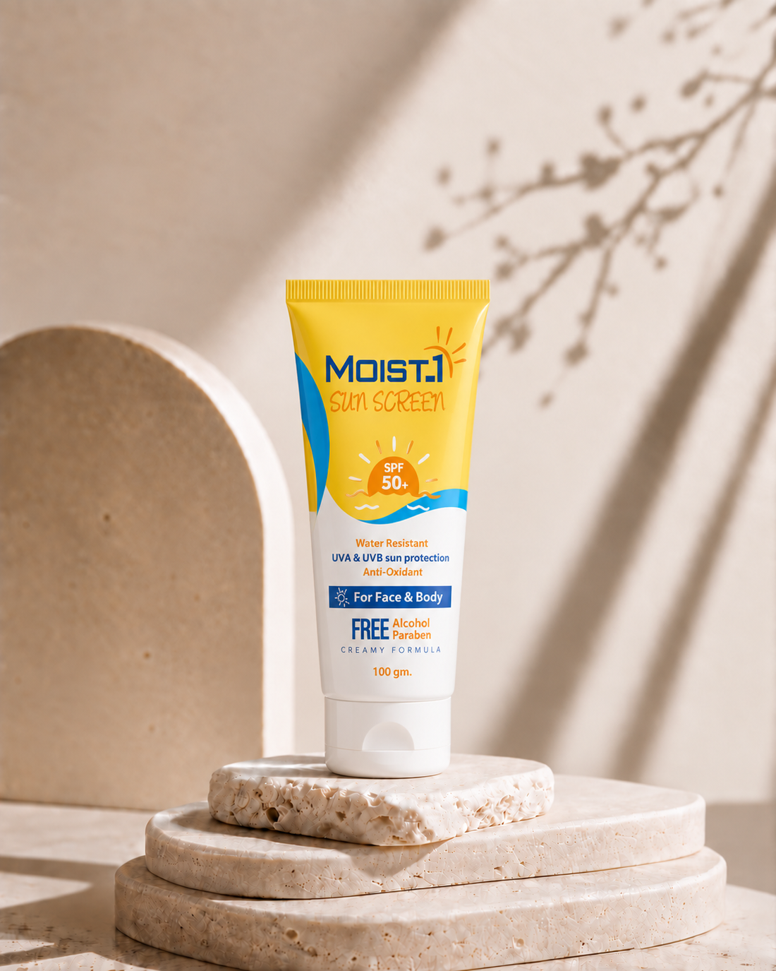 MOIST-1 Sun Screen Cream SPF 50+ Face & Body 100g