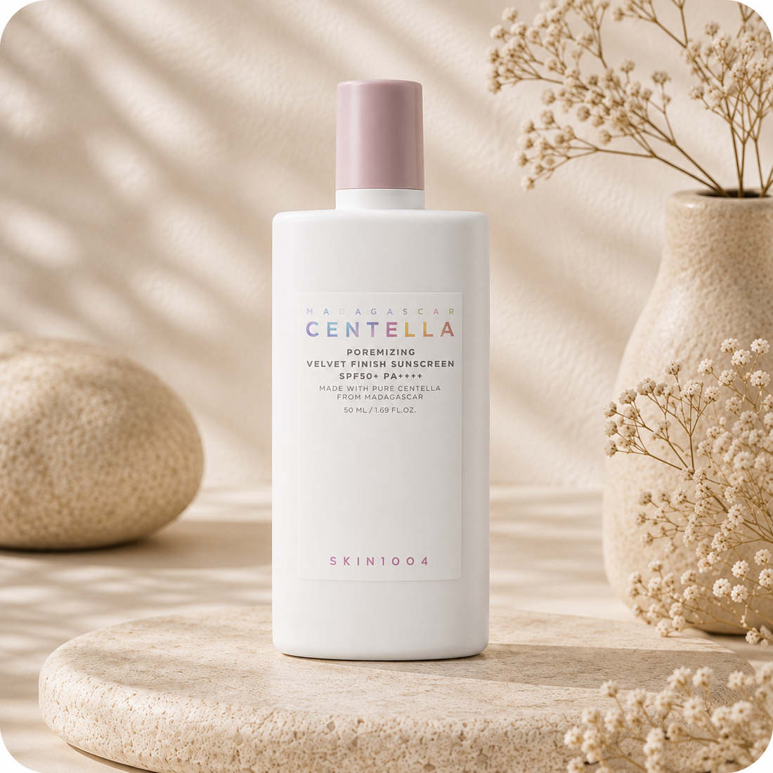 Skin 1004 Madagascar Centella Poremizing Velvet Finish for all skin types Sunscreen SPF 50+ - 50 Ml